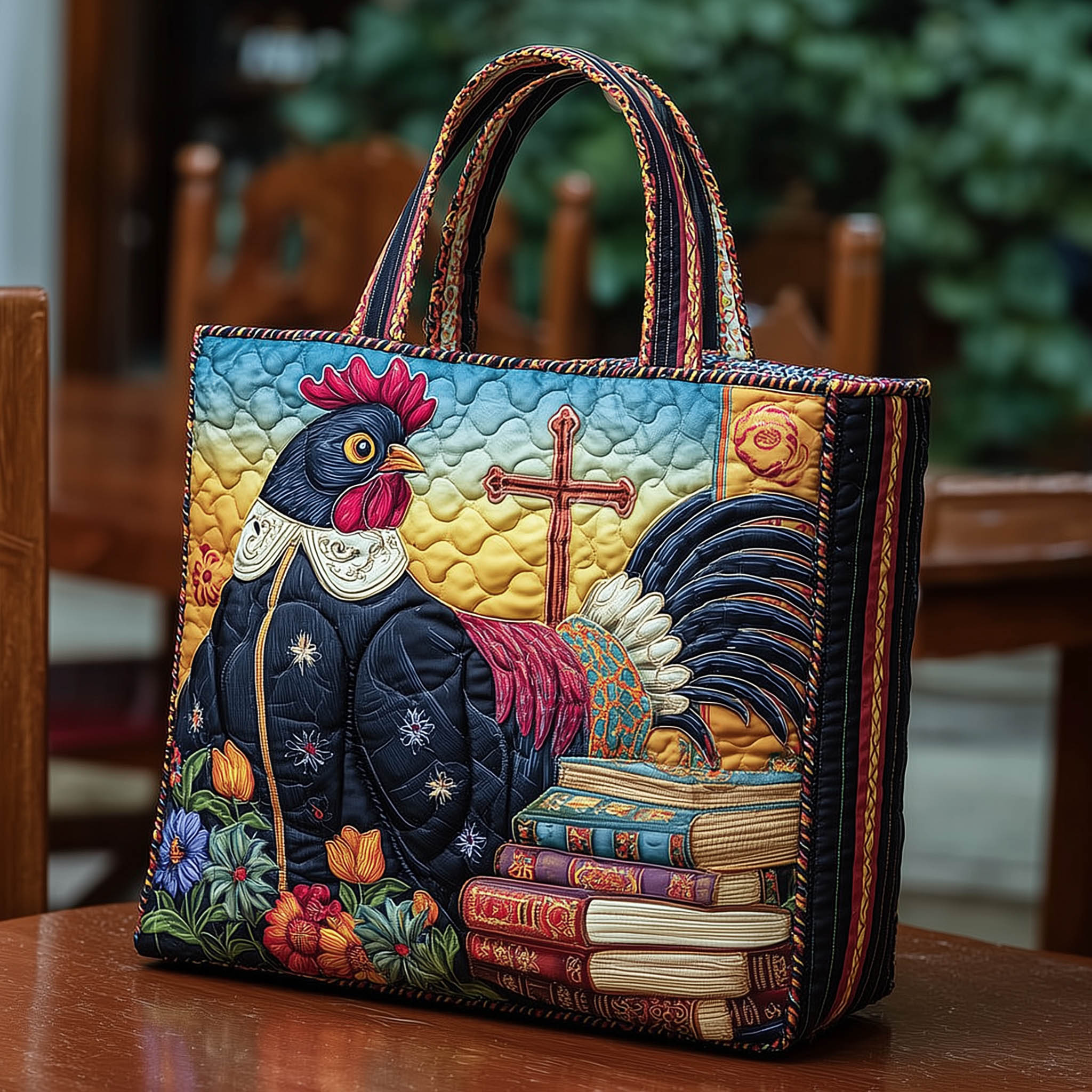 The Book of Cluck Quilted Tote Bag GFTOTL3848
