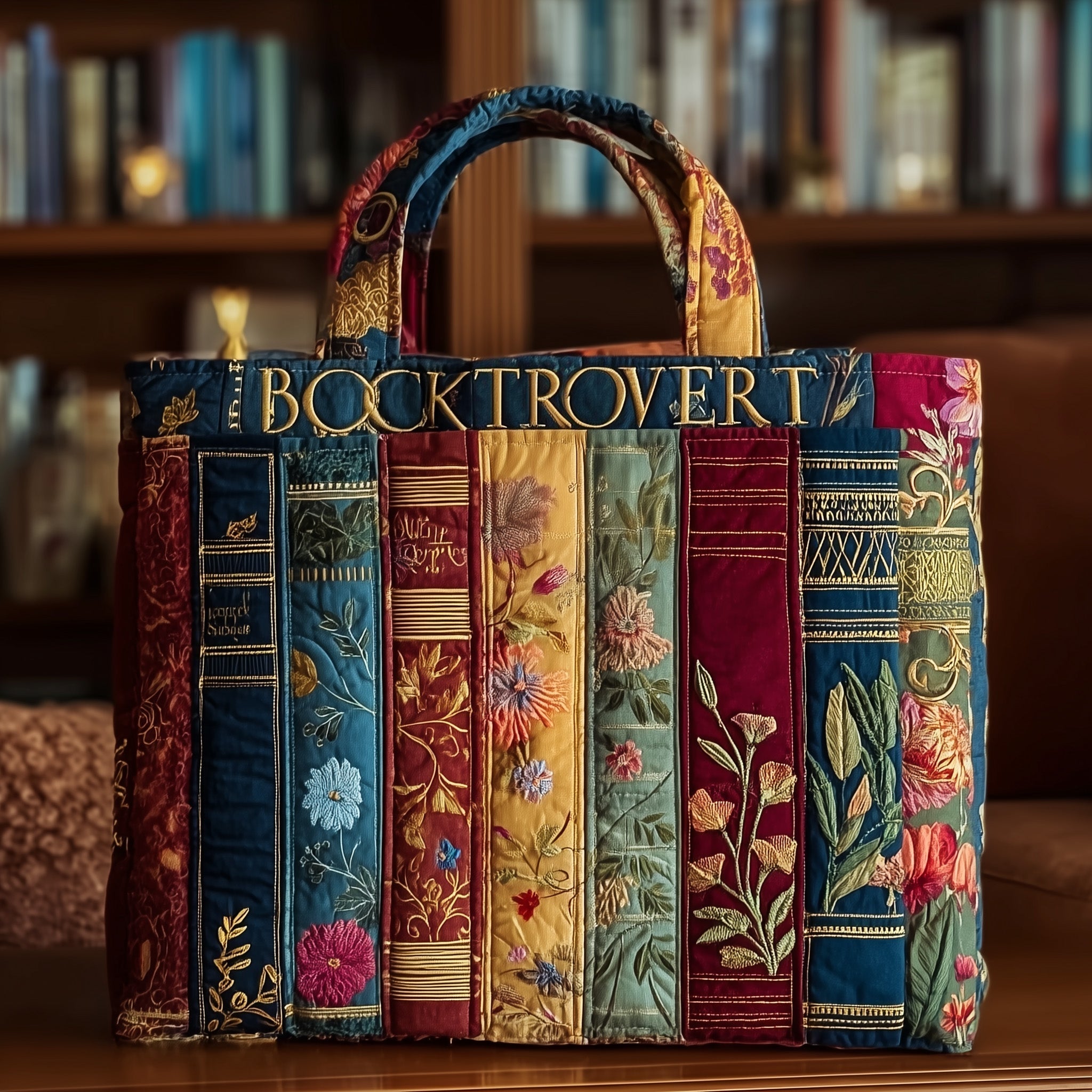 Booktrovert Quilted Tote Bag GFTOTL3913