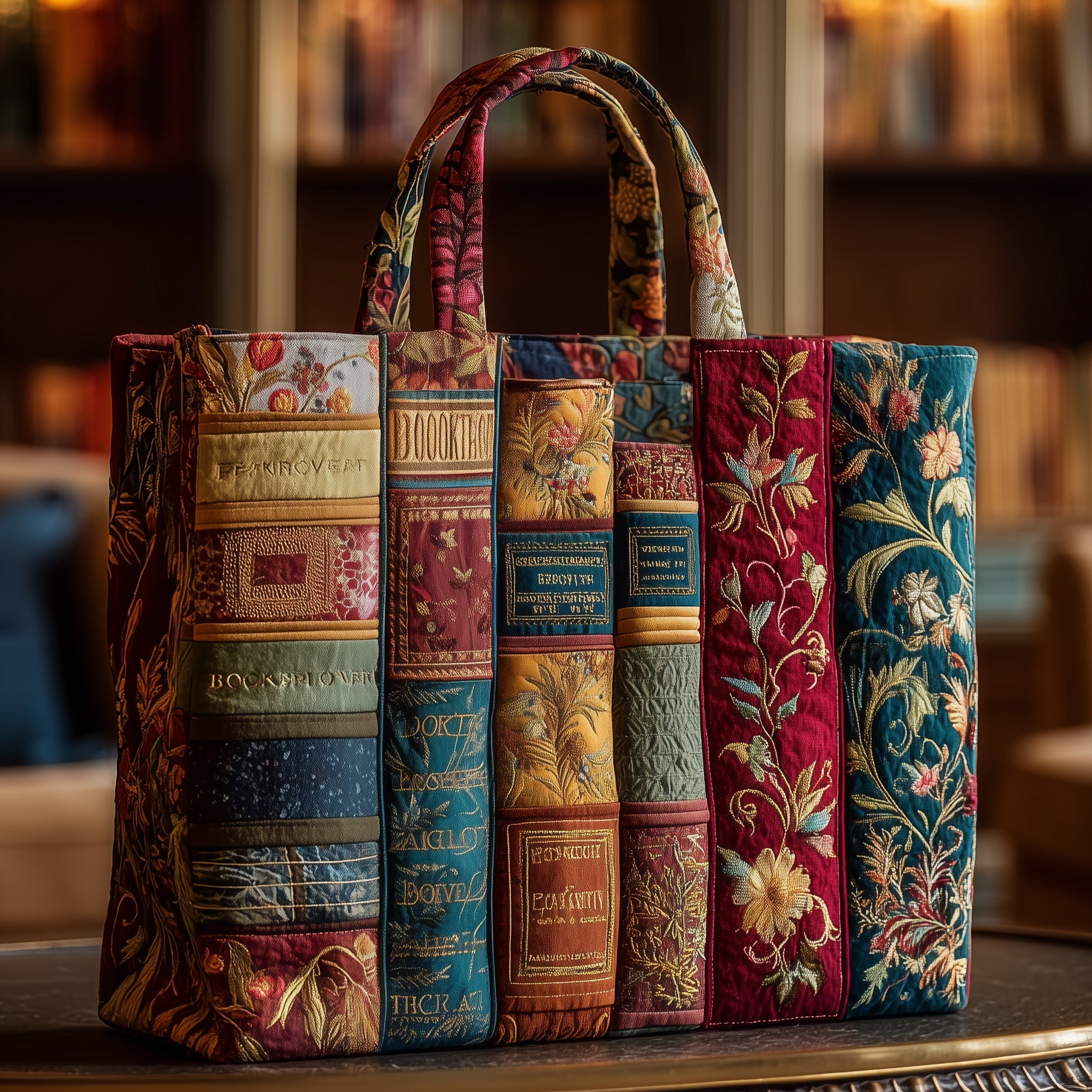 Booktrovert Quilted Tote Bag GFTOTL3917