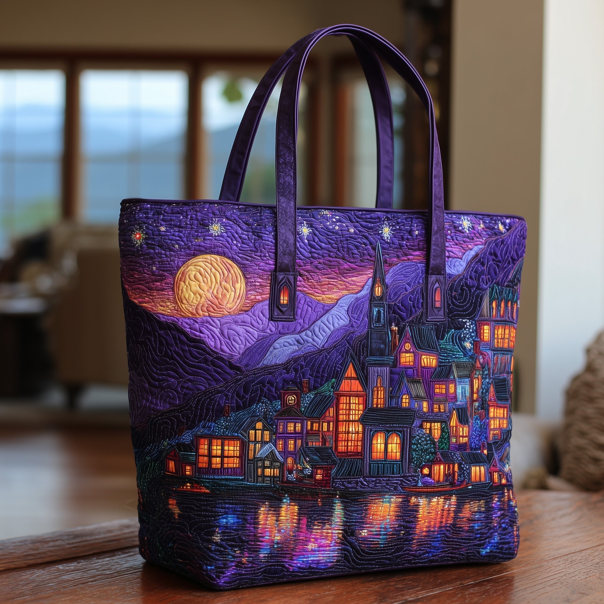 City of Starlight Quilted Tote Bag GFTOTL3923