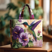 Elegant Hummingbird Quilted Tote Bag GFTOTL3970