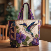 Elegant Hummingbird Quilted Tote Bag GFTOTL3972