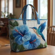 Wings & Blue Petals Quilted Tote Bag GFTOTL3984