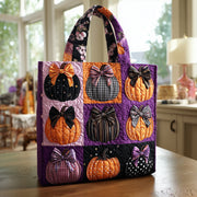 Coquette Pumpkin Quilted Tote Bag GFTOTL4247