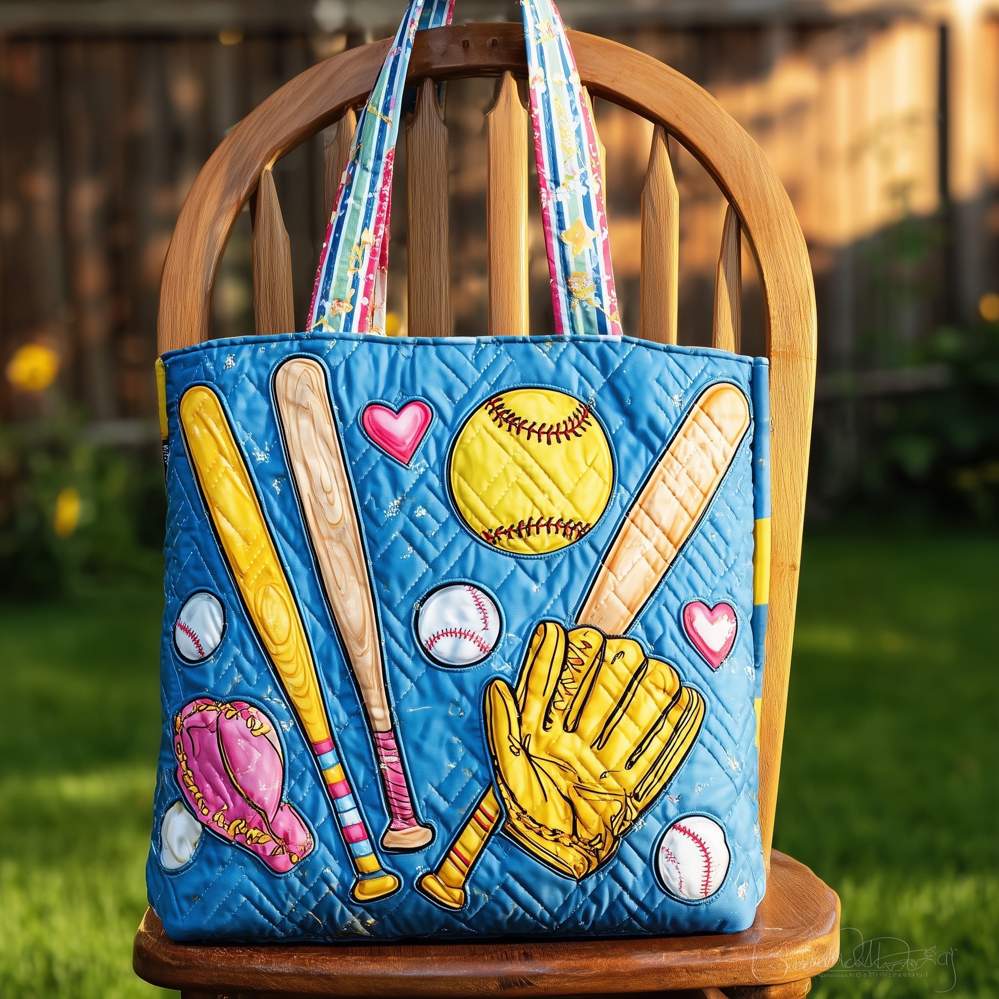 Softball Quilted Tote Bag GFTOTL4277