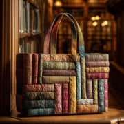 Antique Library Quilted Tote Bag GFTOTL4292