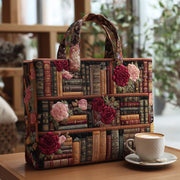 Antique Library Quilted Tote Bag GFTOTL4296