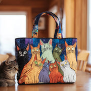 Funky Cat Quilted Tote Bag GFTOTL4401