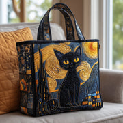 Starry Night Cat Quilted Tote Bag GFTOTL4498