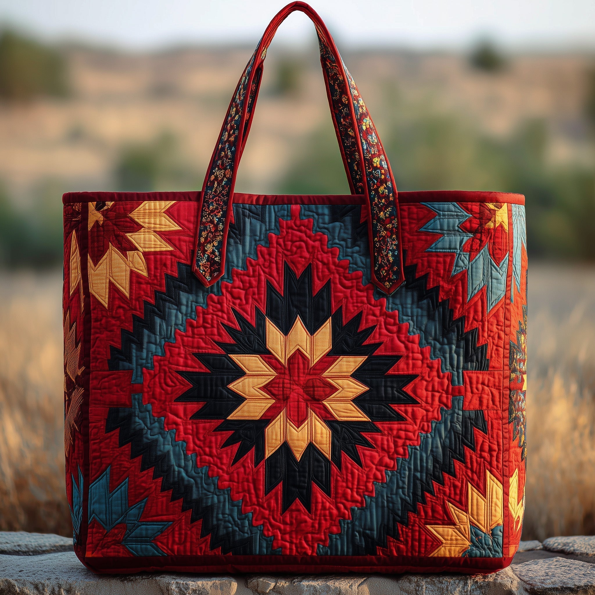 Native American Quilted Tote Bag GFTOTP10010