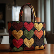 Melanin Heart Quilted Tote Bag GFTOTP10149