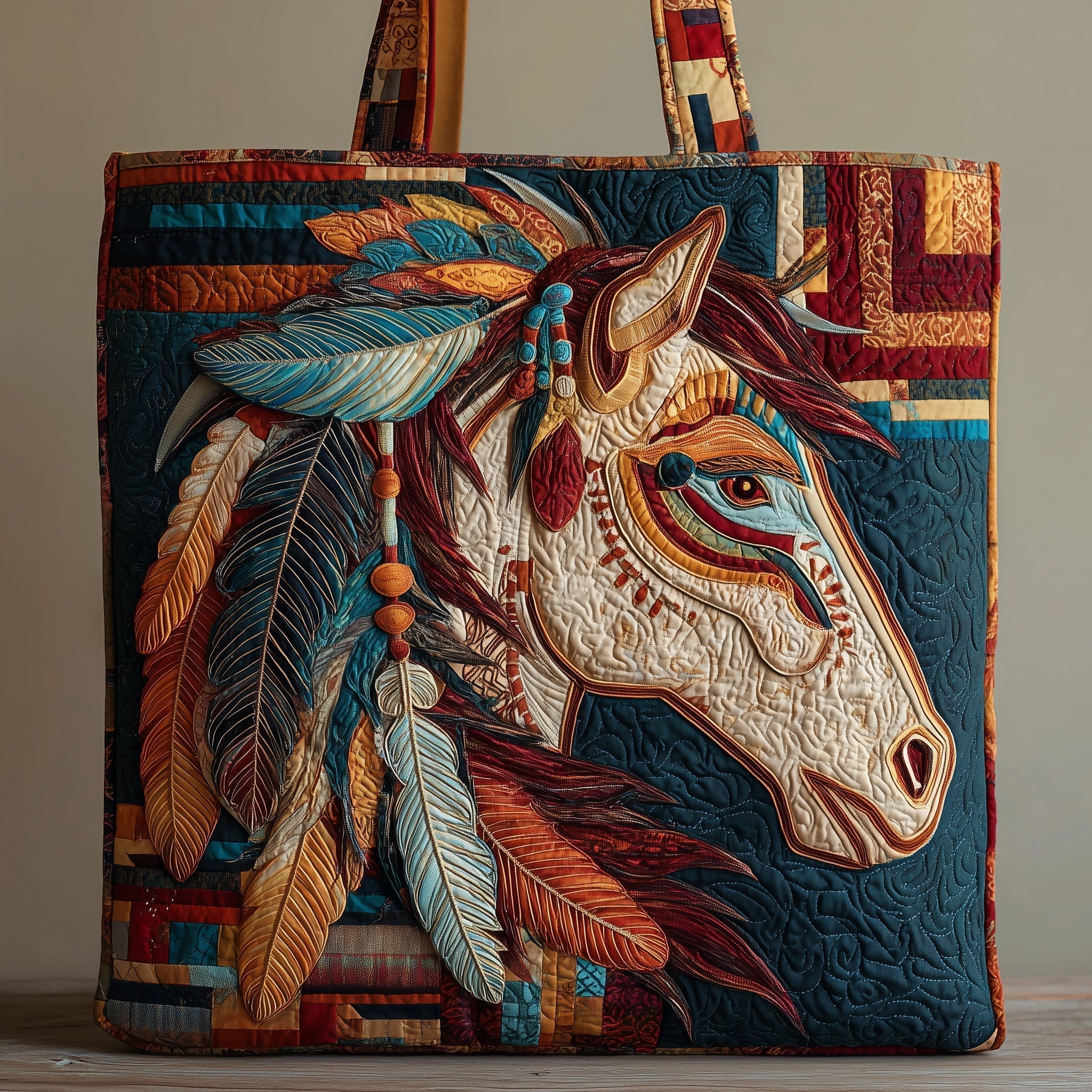 Galloping Spirit Quilted Tote Bag GFTOTP10151