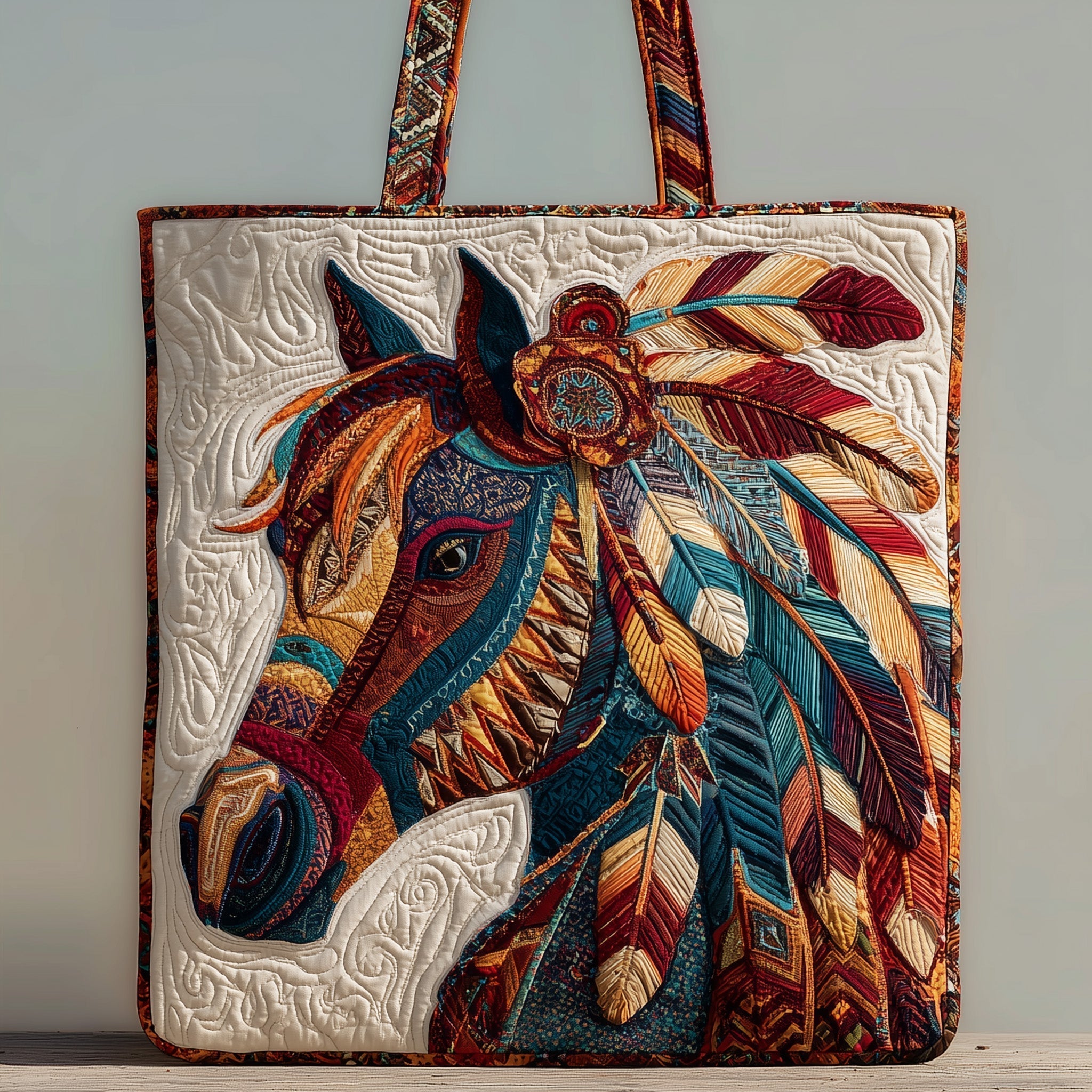 Galloping Spirit Quilted Tote Bag GFTOTP10153