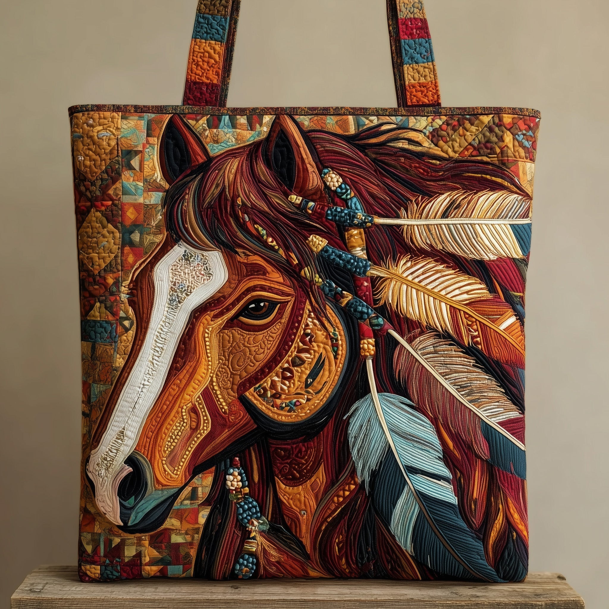 Galloping Spirit Quilted Tote Bag GFTOTP10156