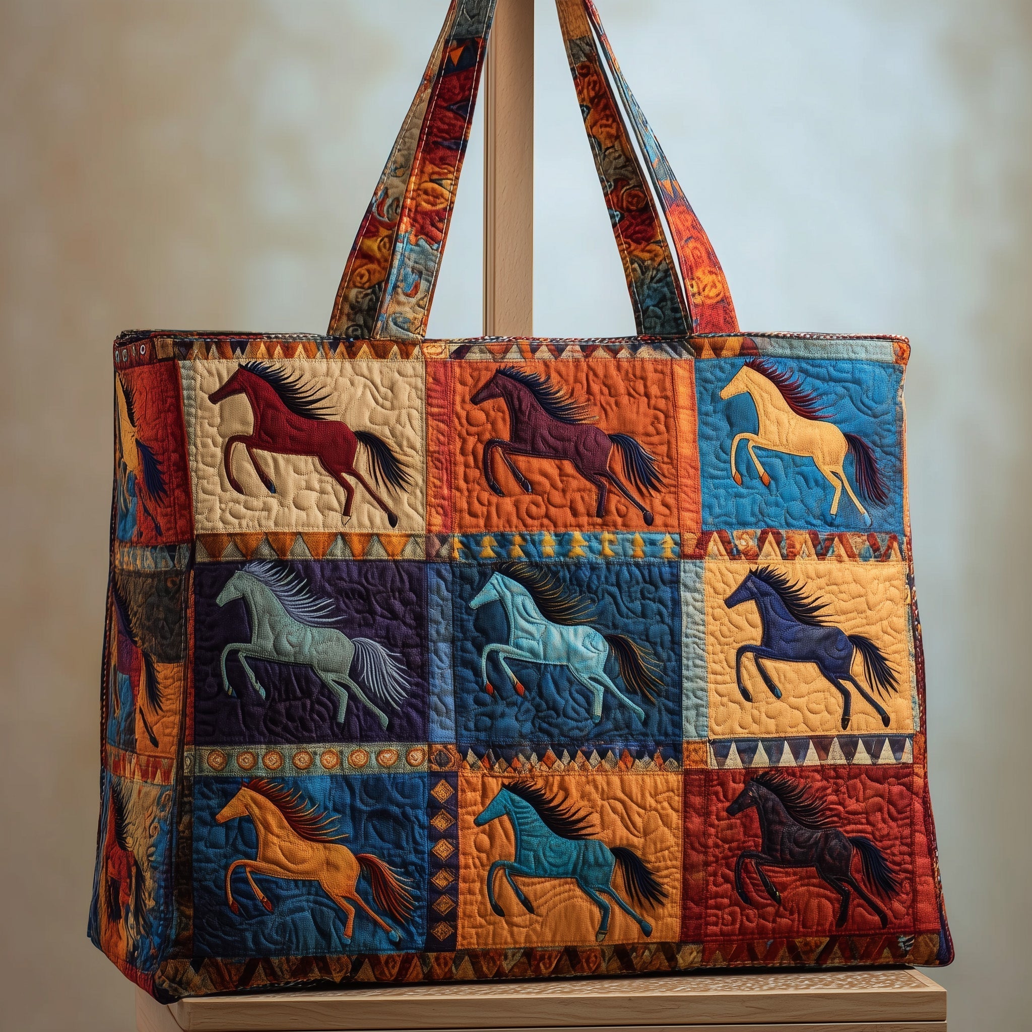 Galloping Spirit Quilted Tote Bag GFTOTP10160