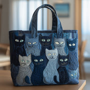 Whimsical Cat Quilted Tote Bag GFTOTP10203