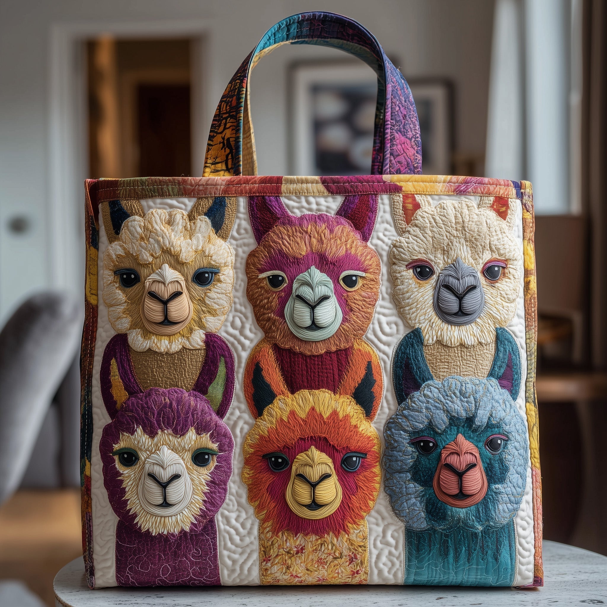 Llama Quilted Tote Bag GFTOTP10622