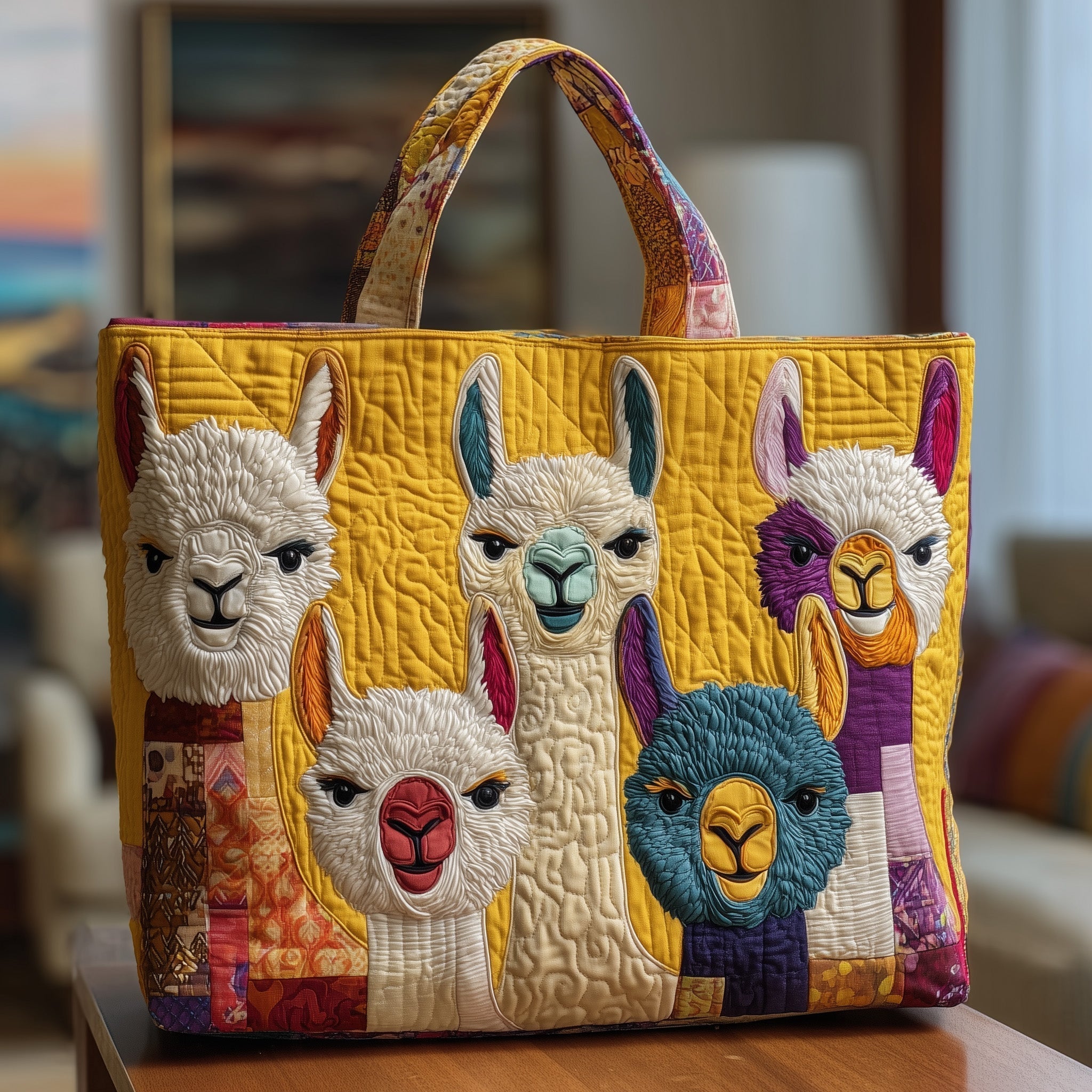 Llama Quilted Tote Bag GFTOTP10628