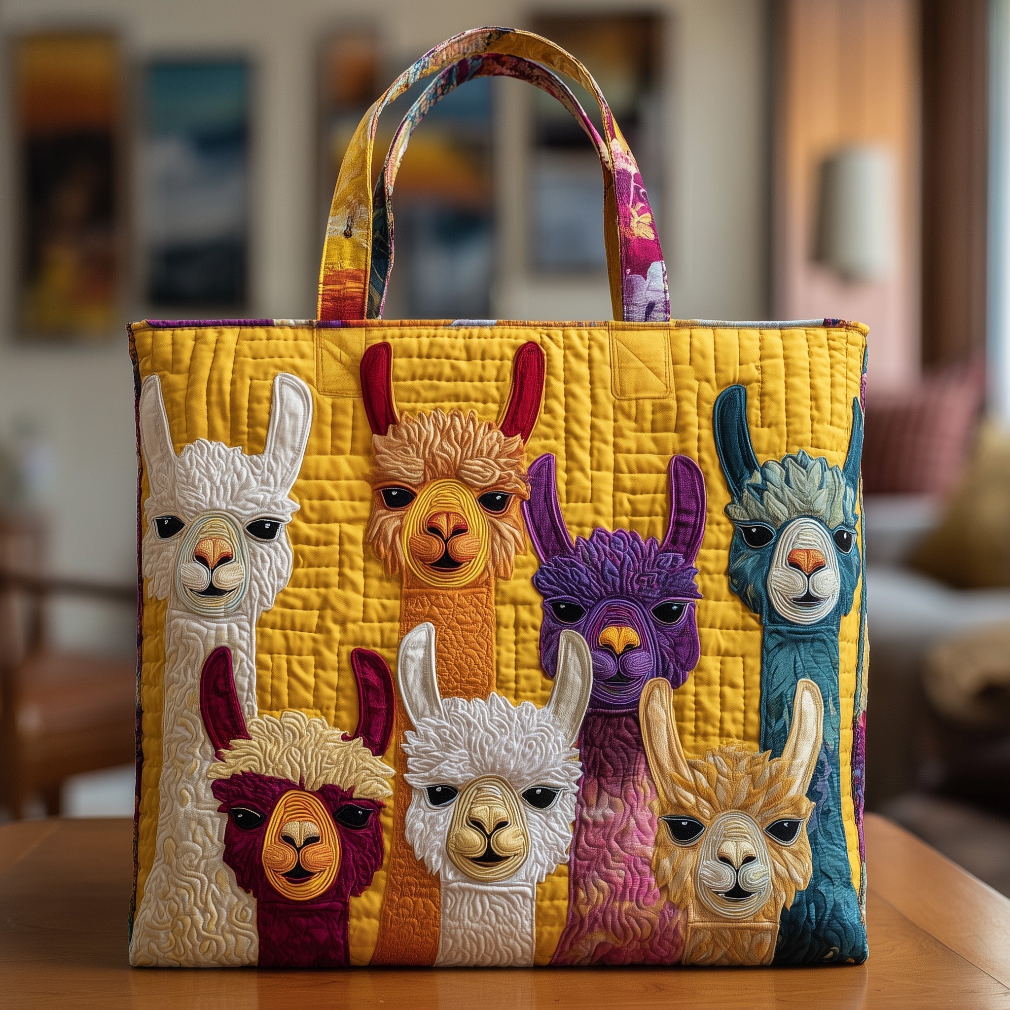 Llama Quilted Tote Bag GFTOTP10629