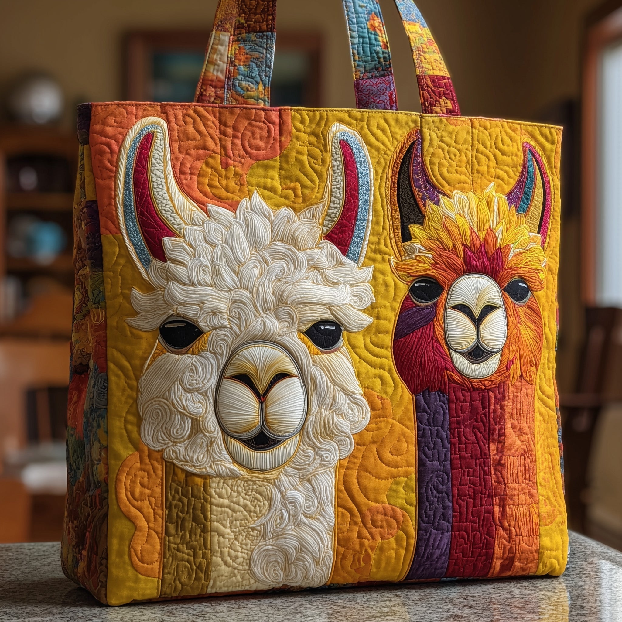 Llama Quilted Tote Bag GFTOTP10630