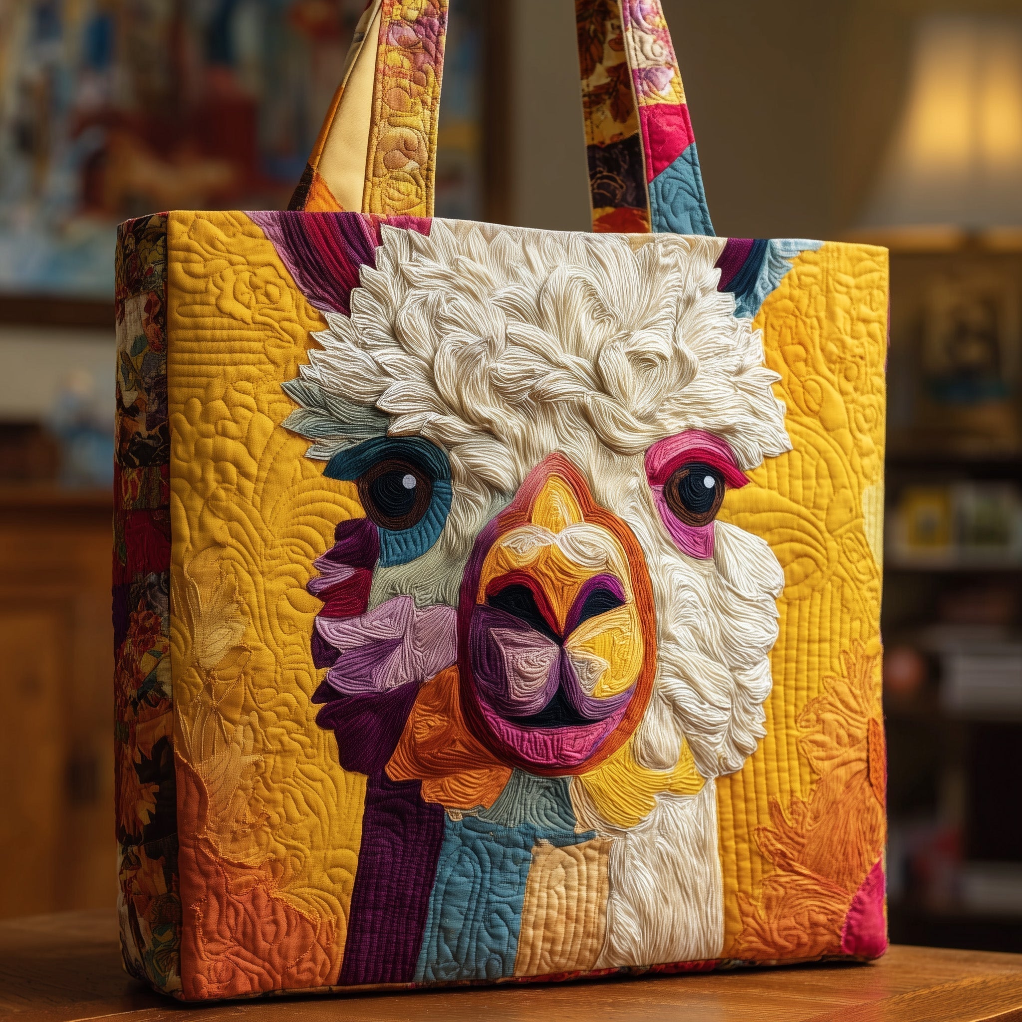 Llama Quilted Tote Bag GFTOTP10631