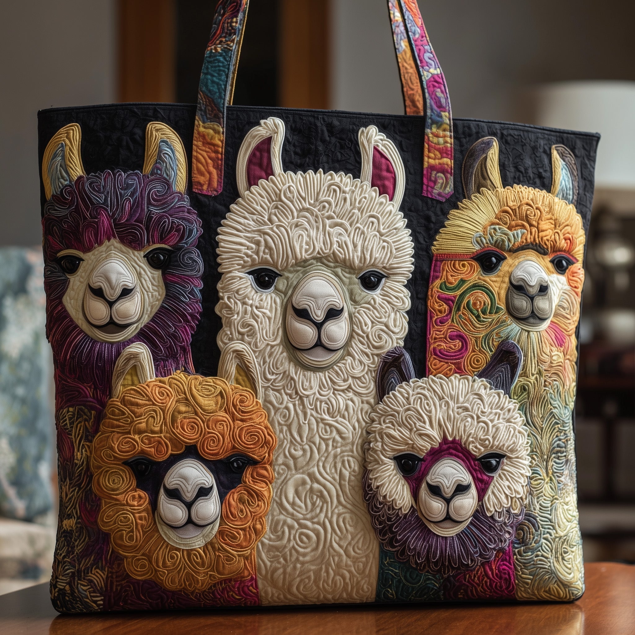 Llama Quilted Tote Bag GFTOTP10634
