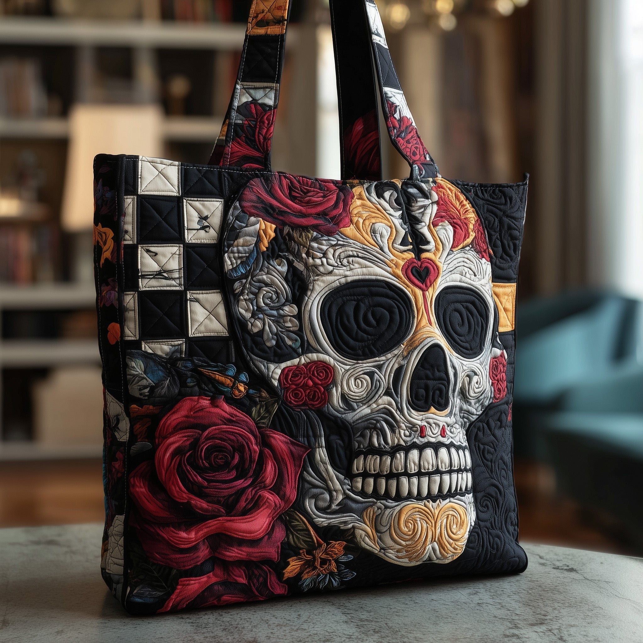 Dia de los Muertos Quilted Tote Bag GFTOTP10720