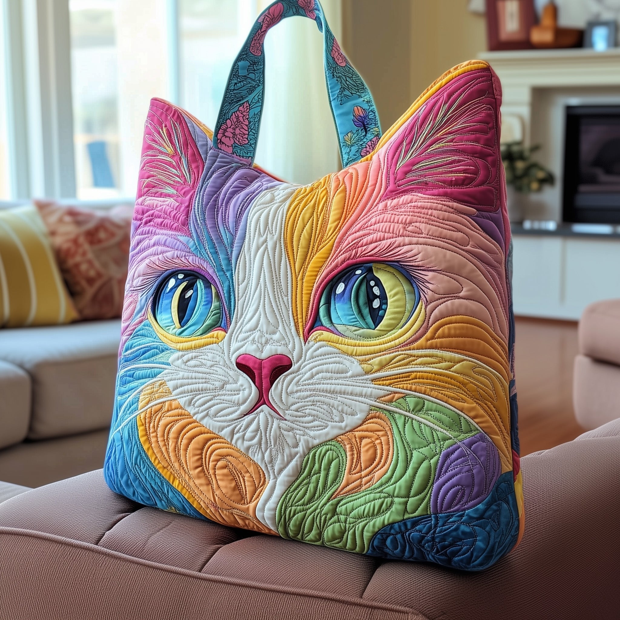 Catitude Quilted Tote Bag GFTOTP12244