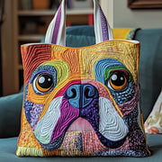 Frenchie Charm Quilted Tote Bag GFTOTP12256