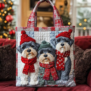 Jolly Schnauzer Quilted Tote Bag GFTOTP12559