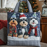Snowy Schnauzer Quilted Tote Bag GFTOTP12567