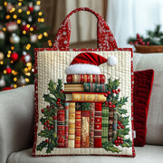 Holiday Bookworm Quilted Tote Bag GFTOTP12856