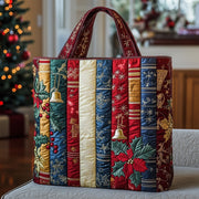Holiday Bookworm Quilted Tote Bag GFTOTP12862
