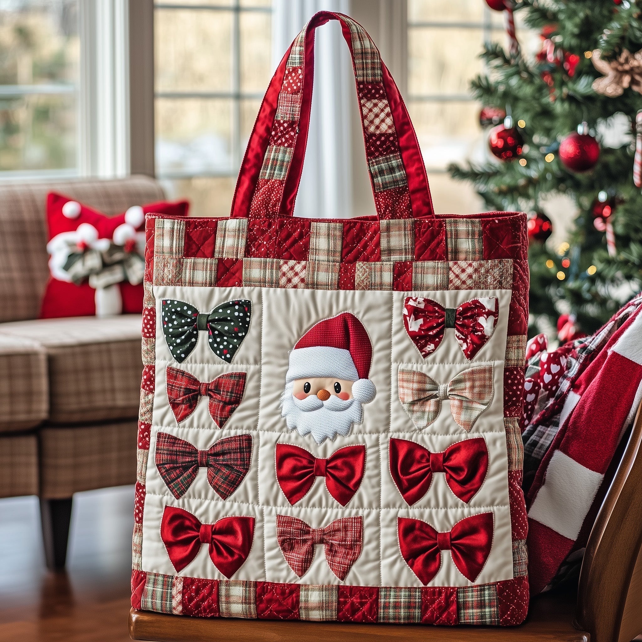 Yuletide Charm Quilted Tote Bag GFTOTP12863