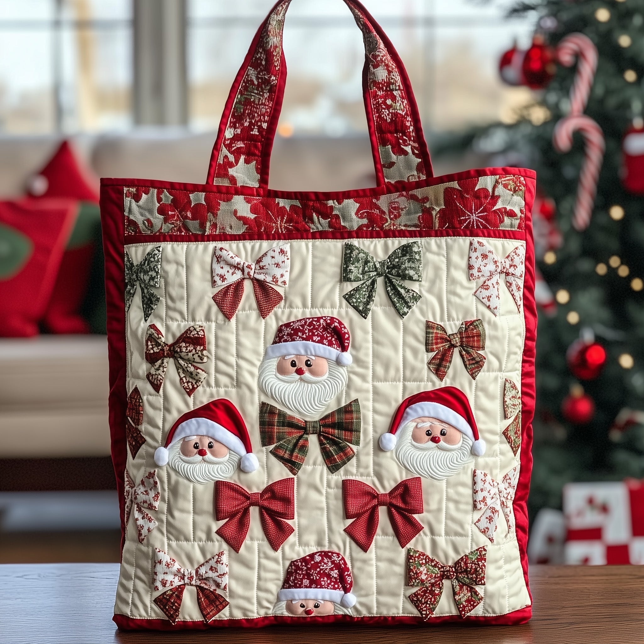 Yuletide Charm Quilted Tote Bag GFTOTP12865