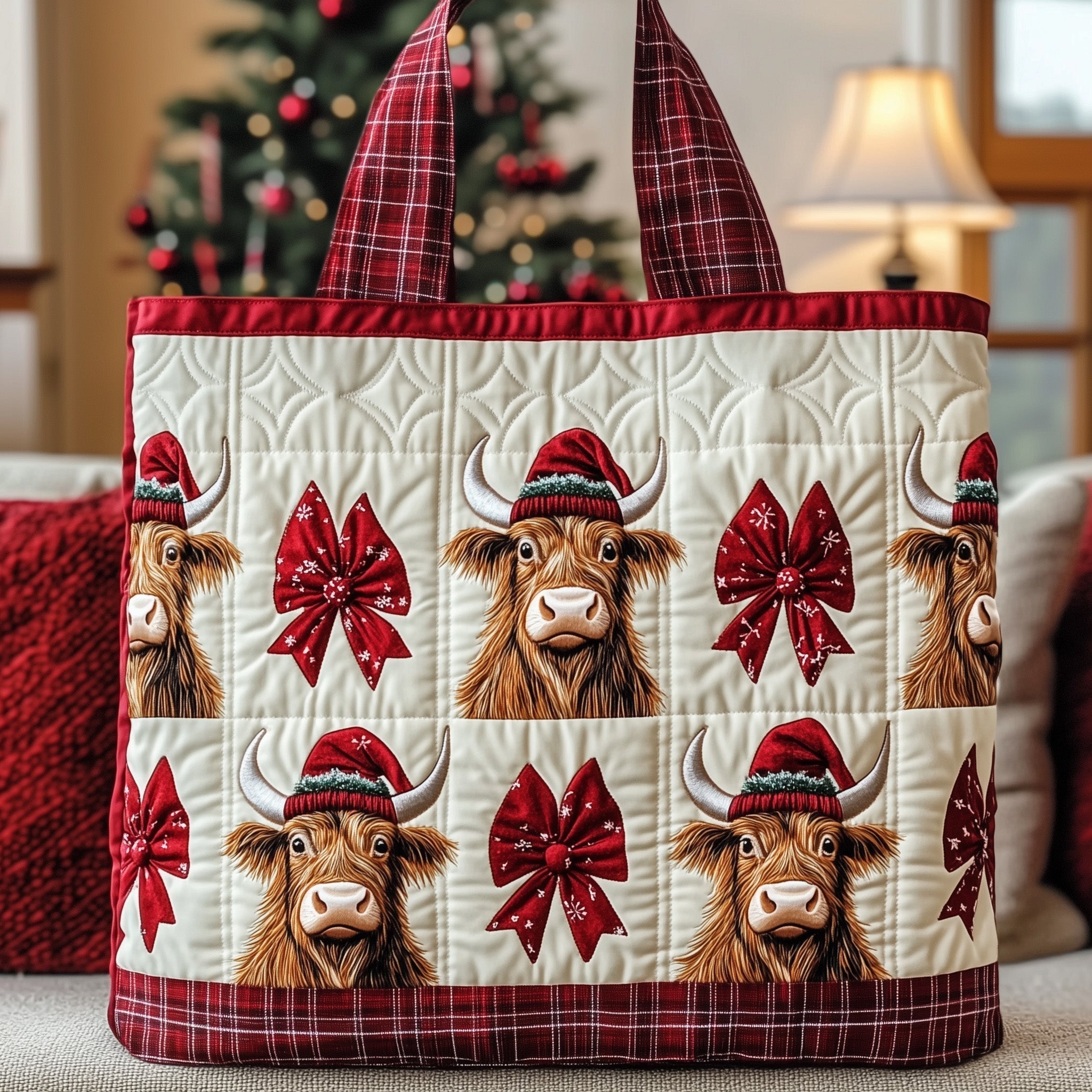 Yuletide Charm Quilted Tote Bag GFTOTP12870