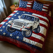 American Steel 3-Piece Quilted Bedding Set GFTOTP8284