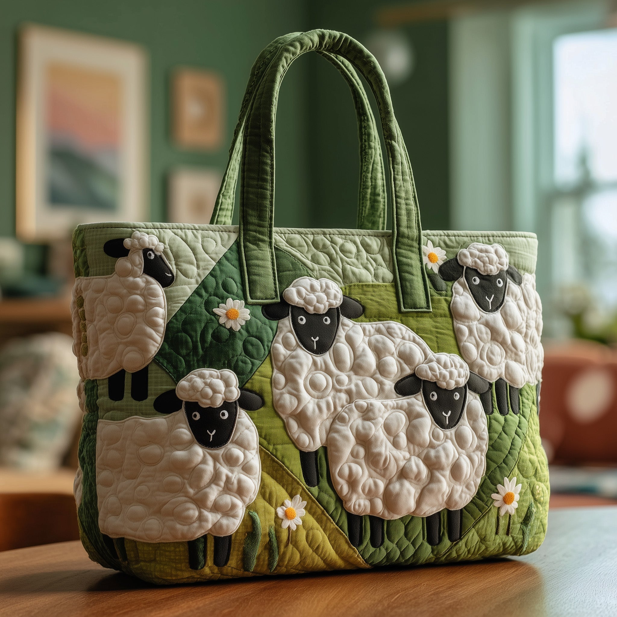 Woolly Whispers Quilted Tote Bag GFTOTP9555