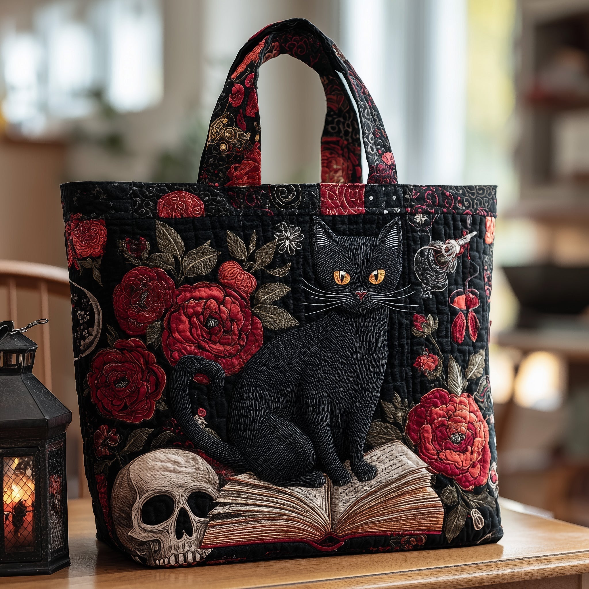 Midnight Reader Quilted Tote Bag GFTOTP9648