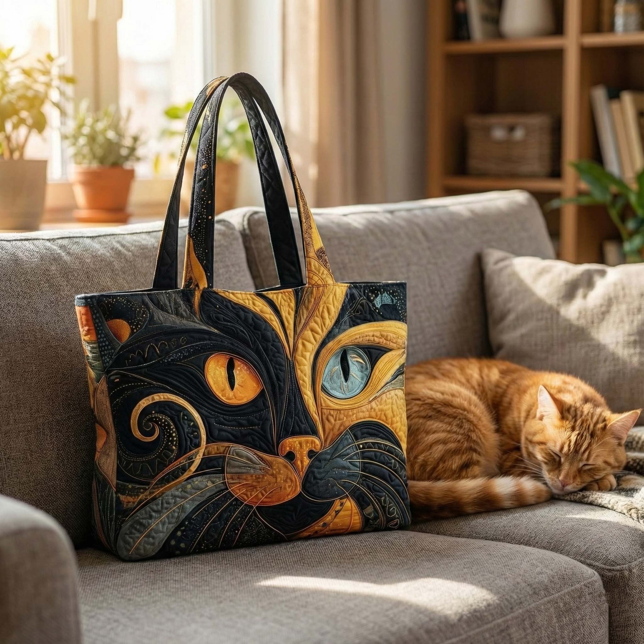 Catitude Quilted Tote Bag GFTOTP9665