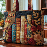 Reading Owl Quilted Tote Bag GFTOTP9677