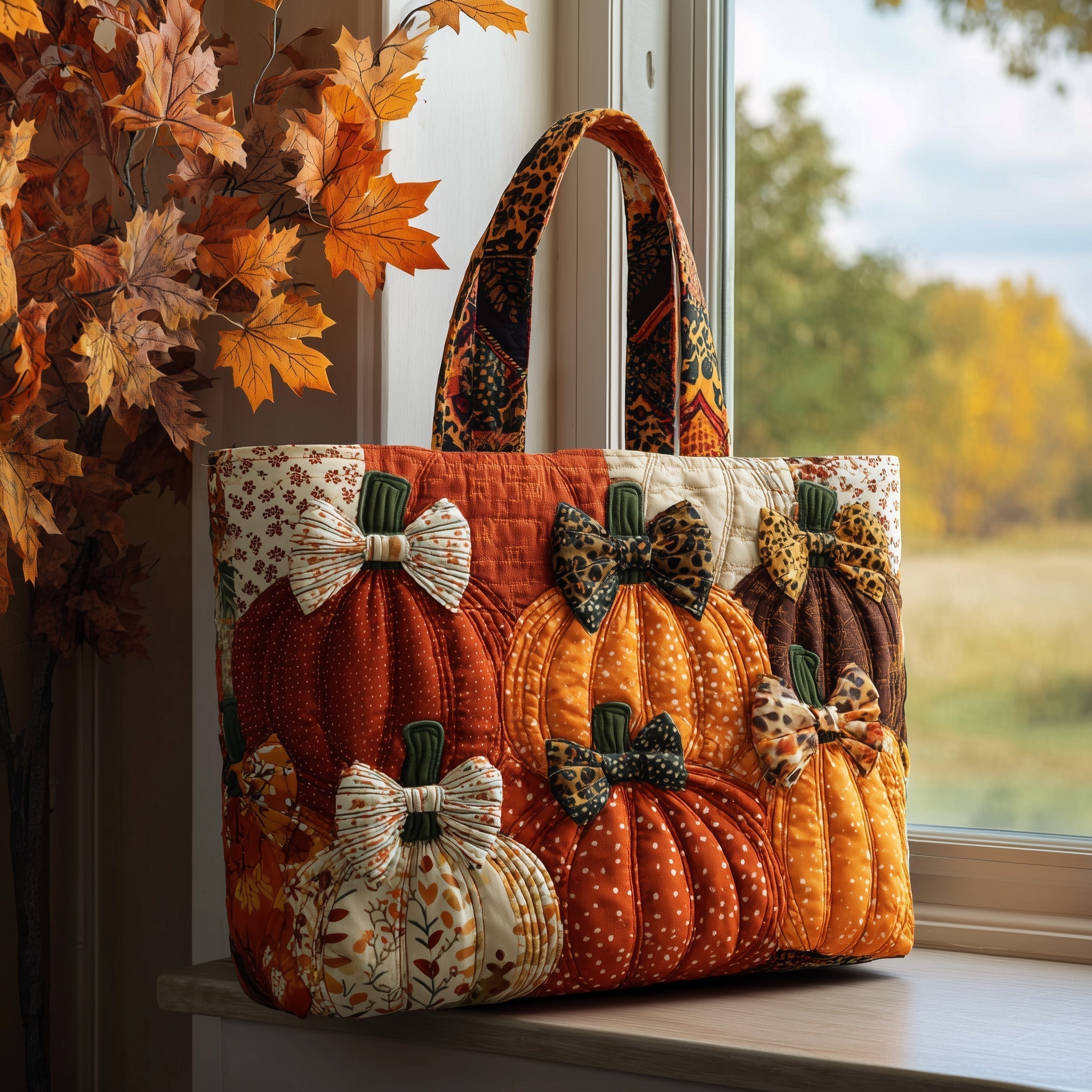 Autumn Charm Quilted Tote Bag GFTOTP9803
