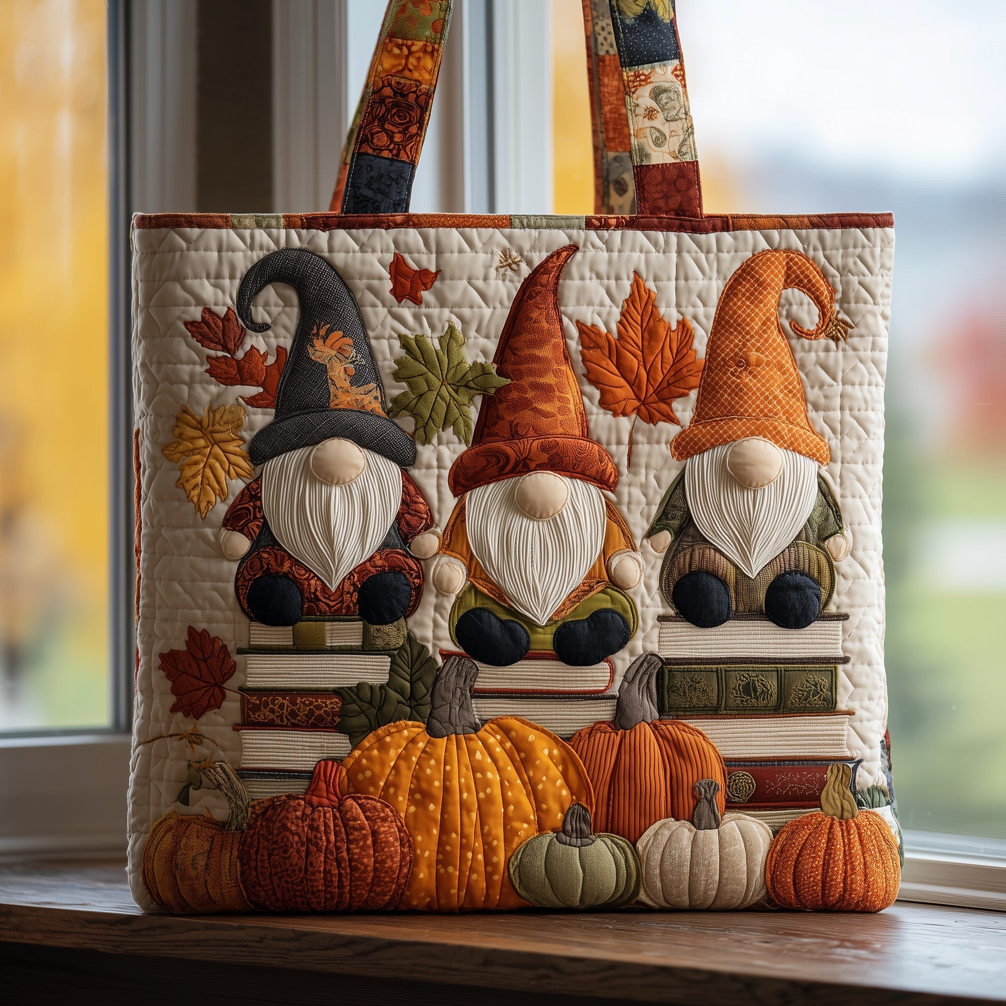 Autumn Gnome Quilted Tote Bag GFTOTP9817