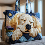 Sleepy Golden Retriever Quilted Tote Bag GFTOTP9859