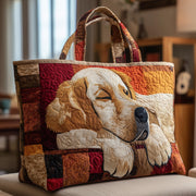 Sleepy Golden Retriever Quilted Tote Bag GFTOTP9863