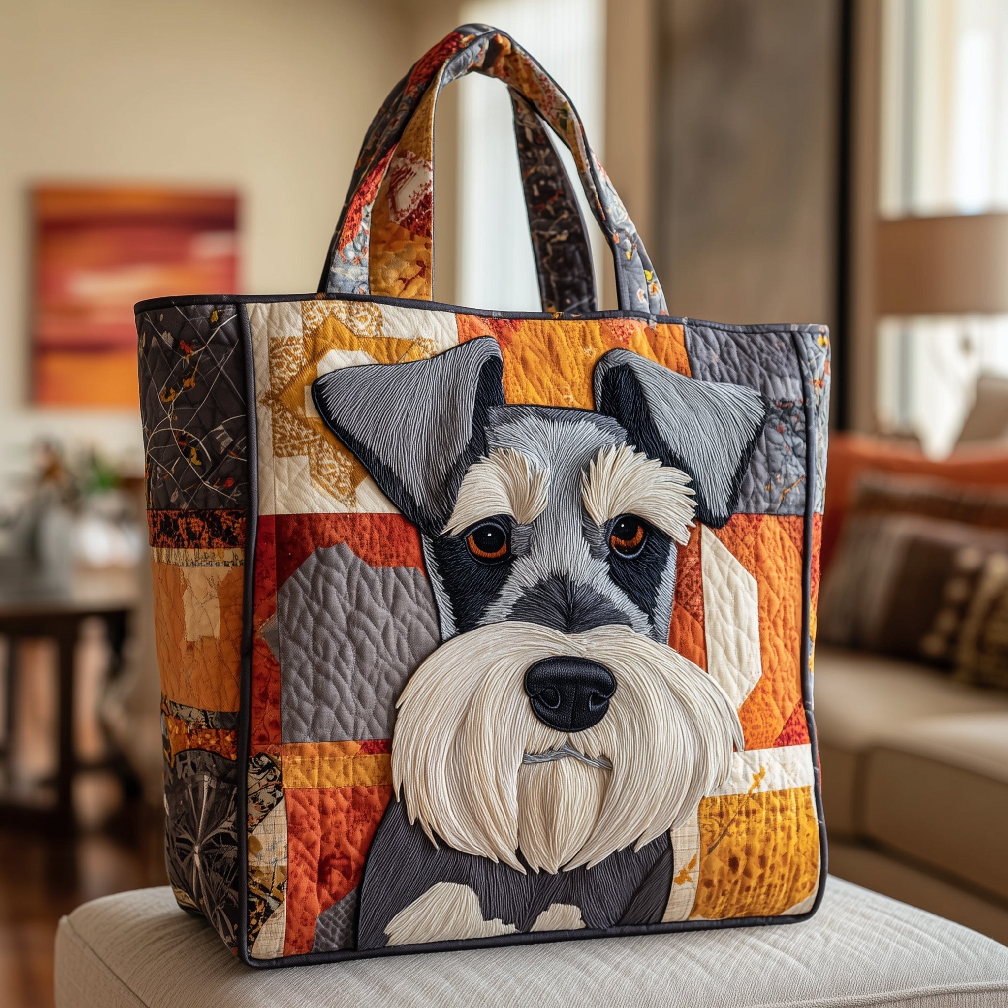 Schnauzer Quilted Tote Bag GFTOTP9873