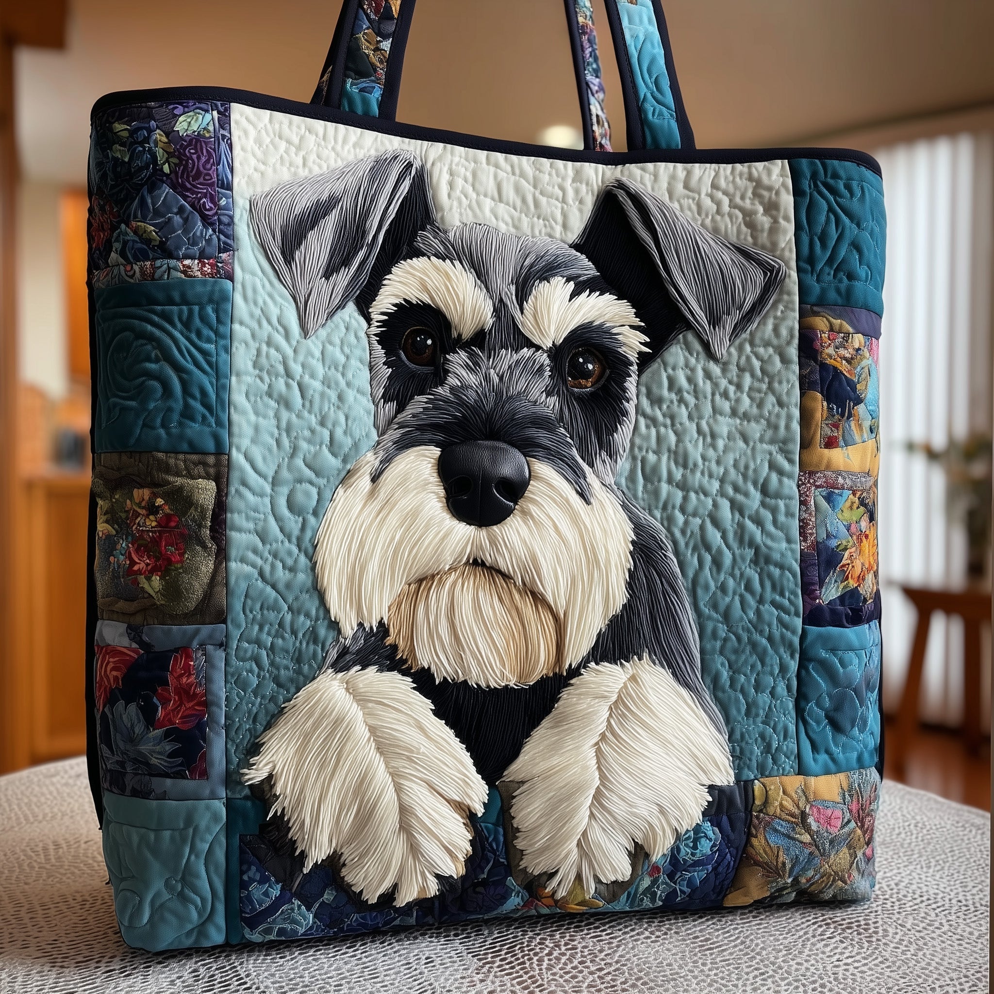 Schnauzer Quilted Tote Bag GFTOTP9874
