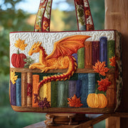 Autumn Library Quilted Tote Bag GFTOTP9985