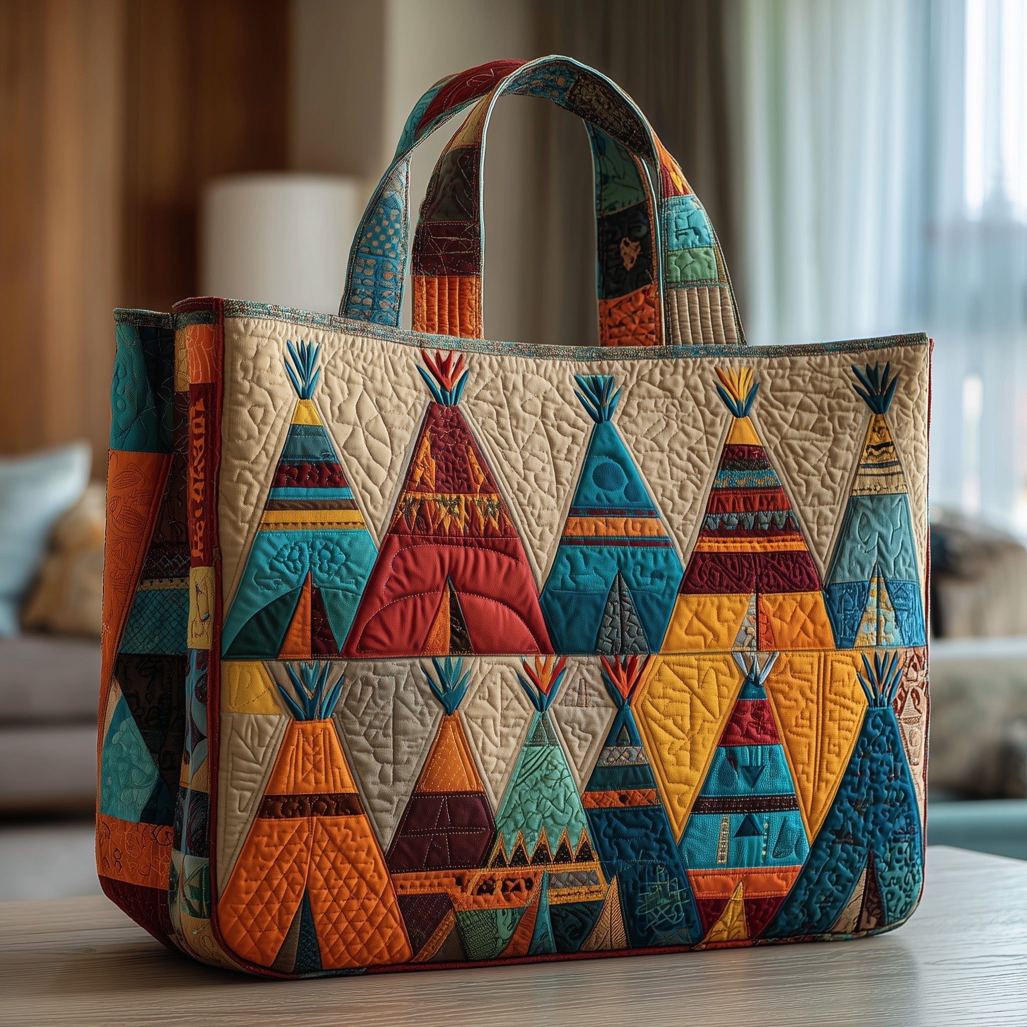 Tribal Echo Quilted Tote Bag GFTOTP9996