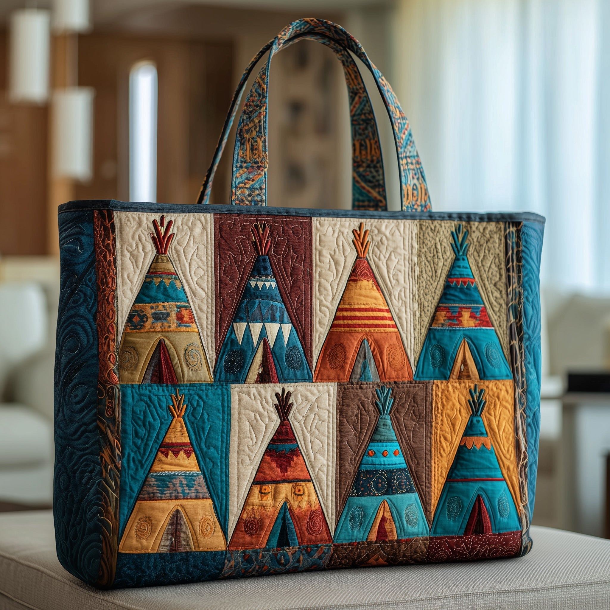 Tribal Echo Quilted Tote Bag GFTOTP9997